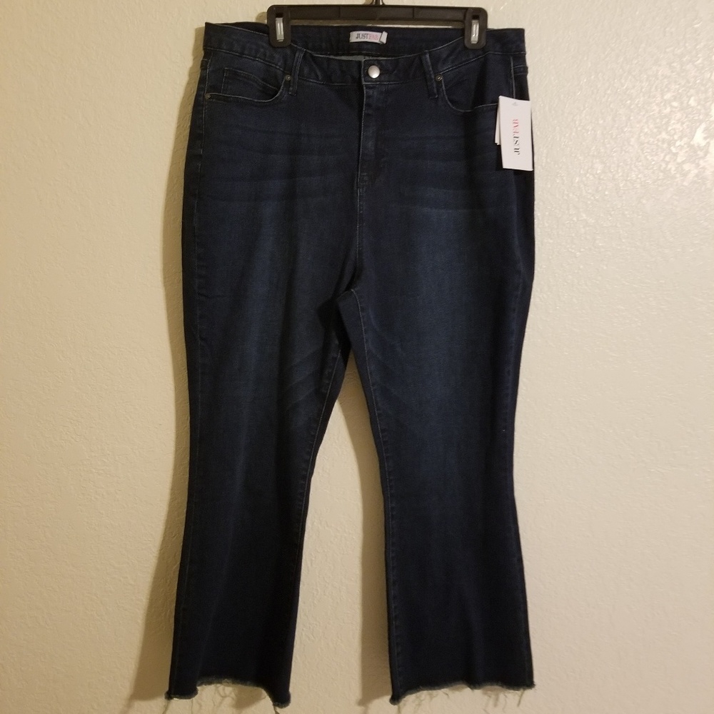Justfab Denim raw hem Jean's size 18W